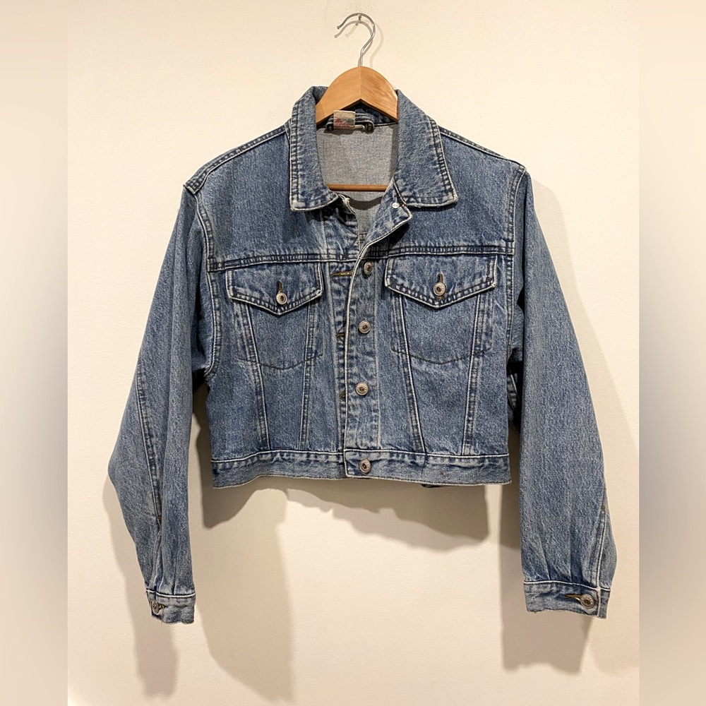 VINTAGE JONNY Q cropped 90s denim Jean jacket